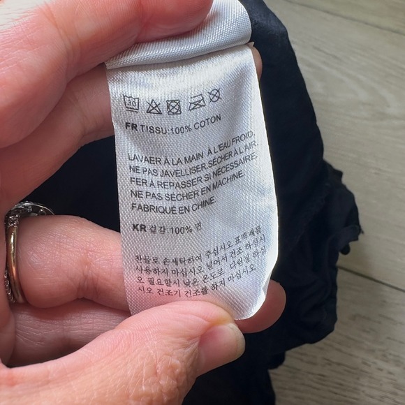 Socks the Label babydoll black flirty girly whimsigoth mini dress large cotton - Picture 7 of 7